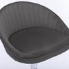 STILLO bar stool, gray, Velvet fabric