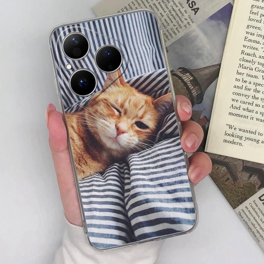 For Huawei Honor Magic5 400 Pura 80 Pro Ultra Phone Cover Beautiful Girls Patterns Transparent Slim Silicone Anti Fall Housing For Huawei Bumper Shell