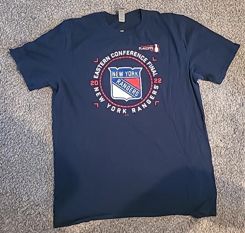 NY New York Rangers Tee Shirt Adult L Blue 2022 Eastern Conference Finals Unisex T-Shirt