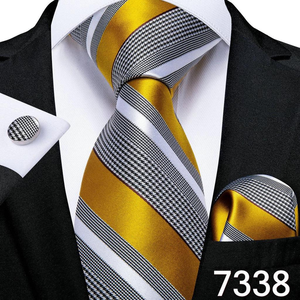 Dibangu Мужской галстук, карманный квадратный набор запонок для свадебной деловой вечеринки