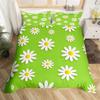 Пододеяльник с ромашками, ботанический цветочный комплект постельного белья из микрофибры с натуральным цветочным узором, одеяло, покрывало King для комнаты для мальчиков и девочек