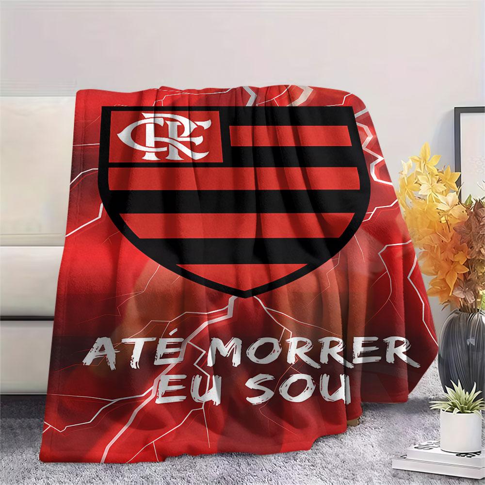 1PC Clube de Regatas do Flamengo Patterned Flannel Blanket Suitable For All Seasons for Home Decor Warmth and Comfort Gifts Holiday Present