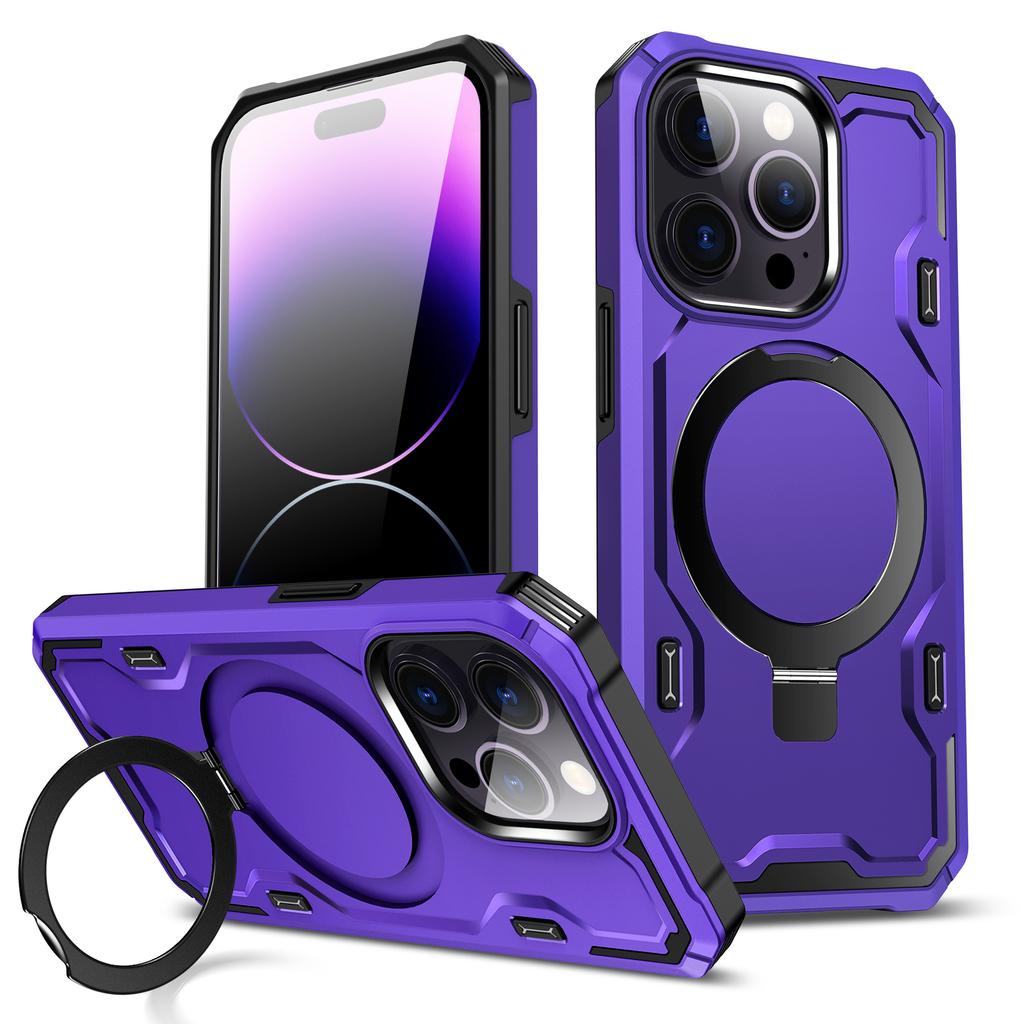 For Apple 15pro Mobile Phone Case for IPhone14 Strong Magnetic Stand Two-in-one Mobile Phone Protective Case