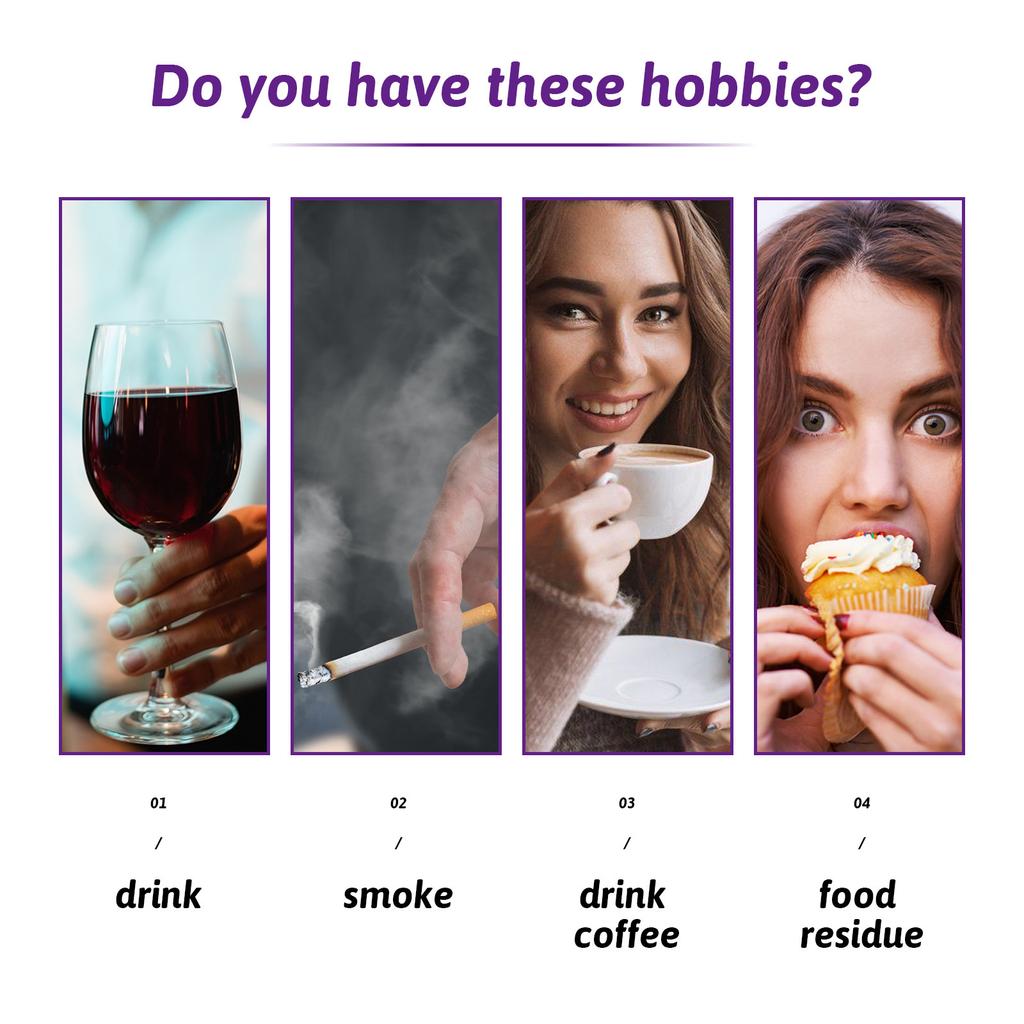 Зубная паста V34, корректор фиолетового цвета, зубная паста для зубов, белая осветляющая зубная паста для ухода за зубами, уменьшает пожелтение, 30 мл