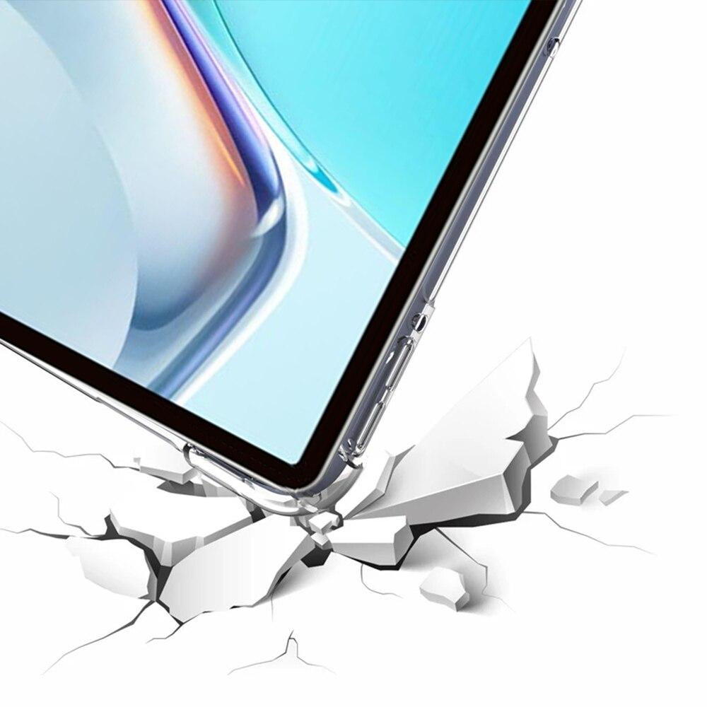 Чехол для планшета 2 в 1 со стеклом для Samsung Galaxy Tab S6 Lite 2020. Мягкий силиконовый чехол из ТПУ. Чехол для подушки безопасности. Прозрачный защитный чехол для SM-P610 SM-P615.