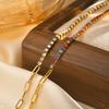 Tennis Bracelets, Paperclip Link Chain Bracelet for Women, Stainless Steel Layered Hand Wristband Accessories