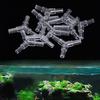 20PCS Transparent Acrylic 3 Way Fish Tank Line Tubing Joint Aquarium Y Shape Air Pump Soft Pipe Tee Connector