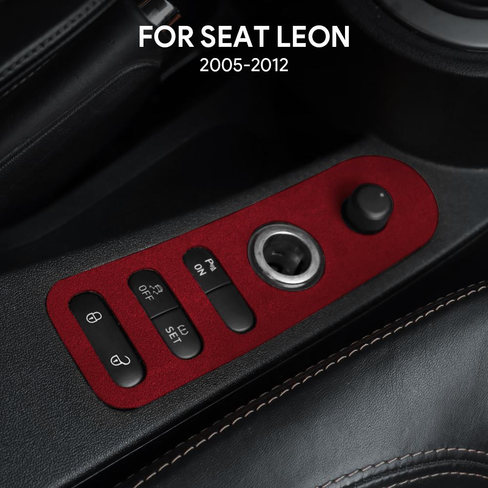 blsh7 Top Suede Trim Sticker For Seat Leon Altea 2005 2006 2007 2008 2009 2010 2011 2012 LHD RHD Car Door Lock Gear Shift Accessories