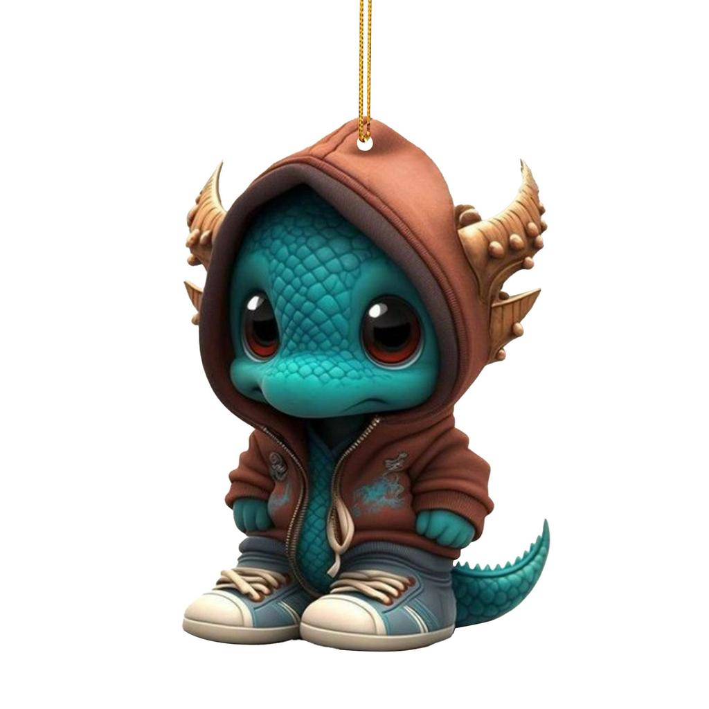 Автомобильные подвески, украшения для интерьера, бусины для украшения, милая статуя дракона, украшения, кулон, праздничное украшение, подвески