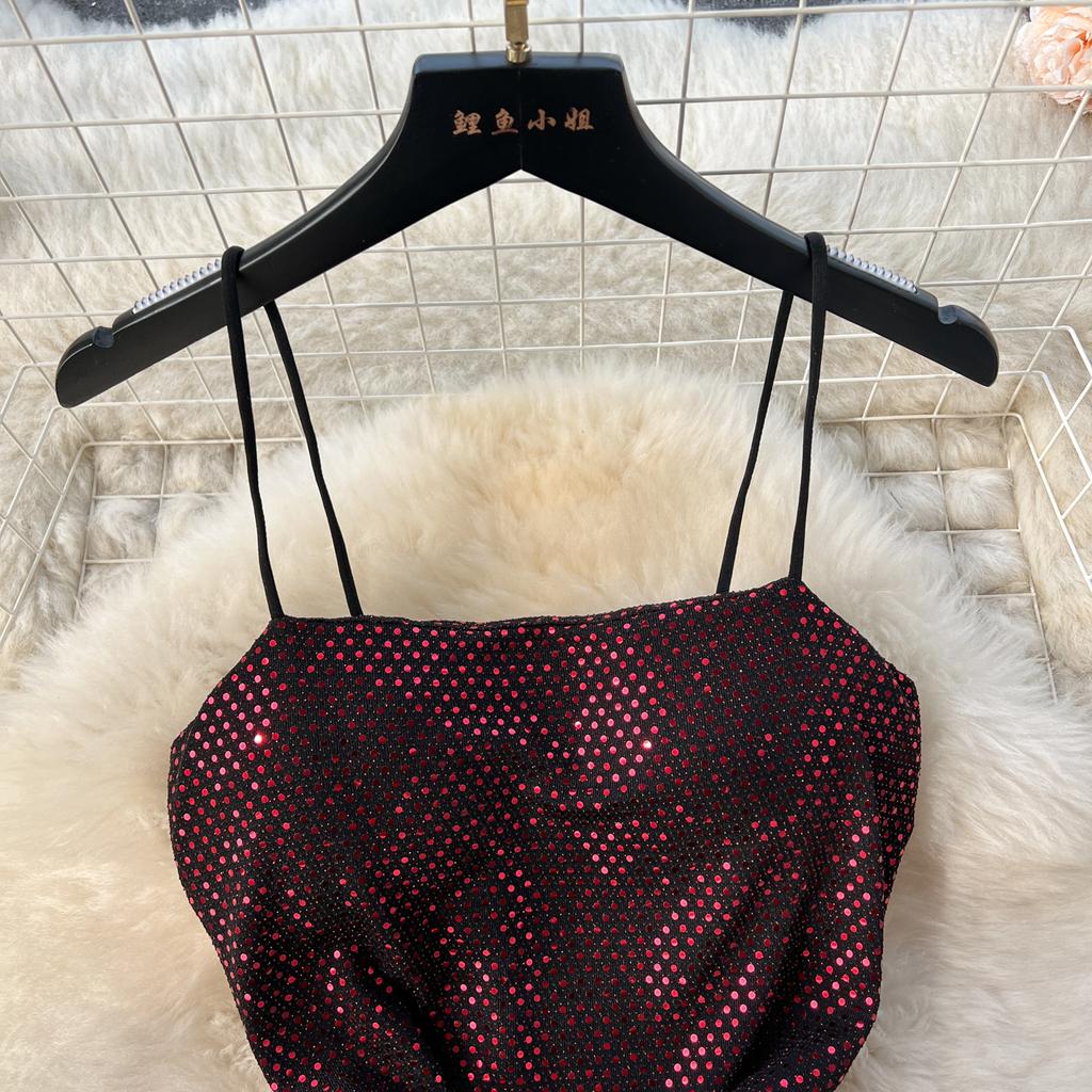 Dress for Women Spaghetti Strap Shinning Exposed Shoulders Falda Sexy Mujer Solid Color Wrapped Vestidos Summer Dropshipping