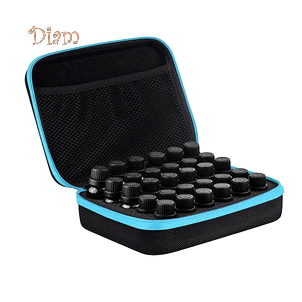 Elens Store Portable 10/15ml Essential Oil Holder Case Travel Storage Bag for 30 Bottles