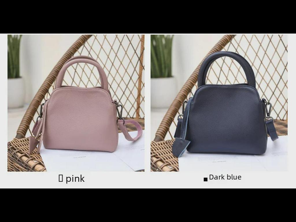 Genuine Leather Women's Top-Handle Shoulder Bag - Elegant European & American Style 2025