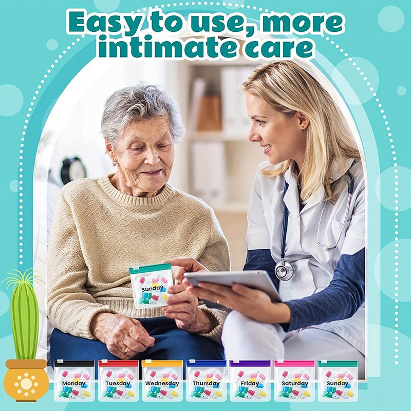 5 шт. мешочков для таблеток, мешочек для таблеток на молнии, многоразовые мешочки для таблеток, прозрачный мешок для таблеток из ЭВА, самозапечатывающийся органайзер для лекарств, сумки для хранения