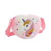 Children's Heart Shaped Shoulder Bag Unicorn Cartoon Plush Love Crossbody Bag Kindergarten Girls' Candy Storage Bag