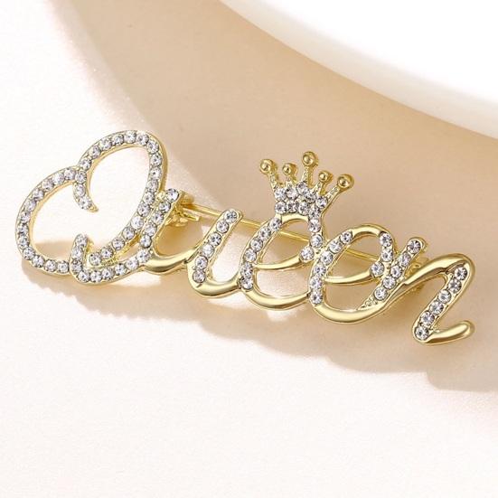 Модная брошь в форме королевы со стразами, булавки для женщин, роскошная Корона, корсаж, вечерние свадебные подарки, аксессуары для одежды