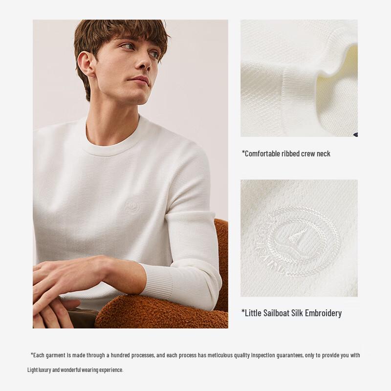 Navigare Men's Solid Antibacterial Knit Sweater