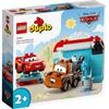 LEGO Duplo Lightning McQueen and Mater Car Wash Toy Toy Present Birthday Block Educational Christmas Boys Girls Children 1 and a Half Years Old 2 Year