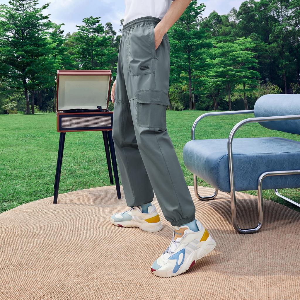 Adidas Оригинальные модные спортивные брюки с трилистником, мужские штаны, темно-бирюзовые, GN3325