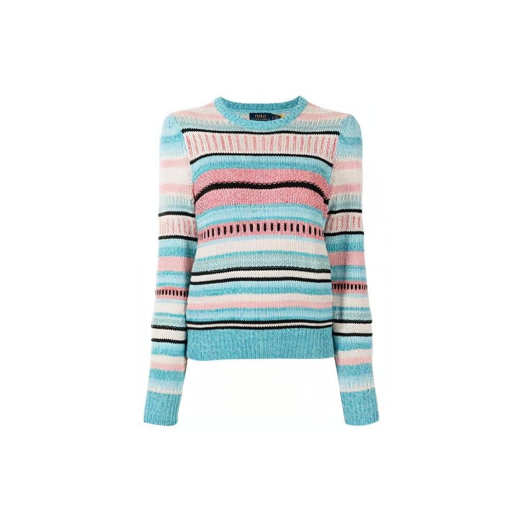 Polo Ralph Lauren FW21 Полосатый вязаный свитер Женский свитер Многоцветный 211843140-001
