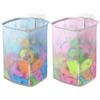 Linkidea Bath Toy Storage Hanging Mesh Bathtub Toy Holder Basket with Adhesive Shower Caddy for and Car Toys 2-Pack Organizer, Hooks, Kids, Toddlers,