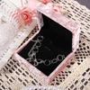 Organizer Gift Packaging Box Jewelry Box Necklace Box Ring Storage Case Pink Velvet Ring Box