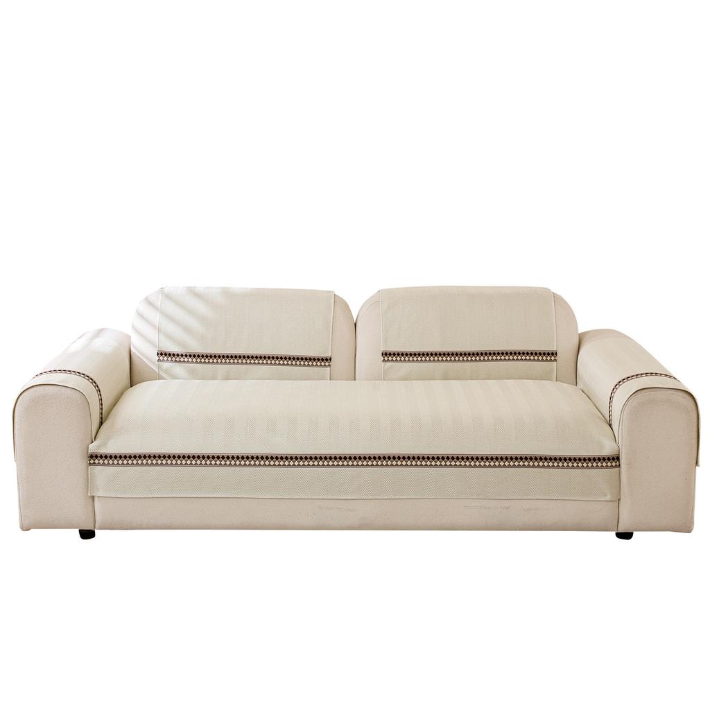 Ice Silk Sofa Cushion, Summer Sofa Mat, Non-Slip Seat Cushion New Light Luxury High-End Cover Cloth