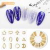 Nail Art Jewelry Star Moon Rivet Metal Ring Diy Nail Art Decoration Sticker Small Round Box Nail Sticker