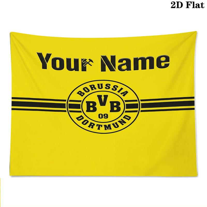 Borussia Custom Name Wall Tapestry Aesthetic Wall Hanging Printed Fabric Blanket Decorative Tapestries for Bedroom Living Room Home Decor
