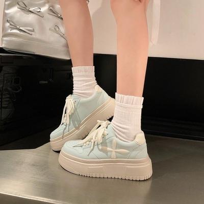 Мягкие белые туфли для девочек-девочек голубого цвета, детские, весна и осень, новинка, модные, универсальные, на толстой подошве, для сноуборда