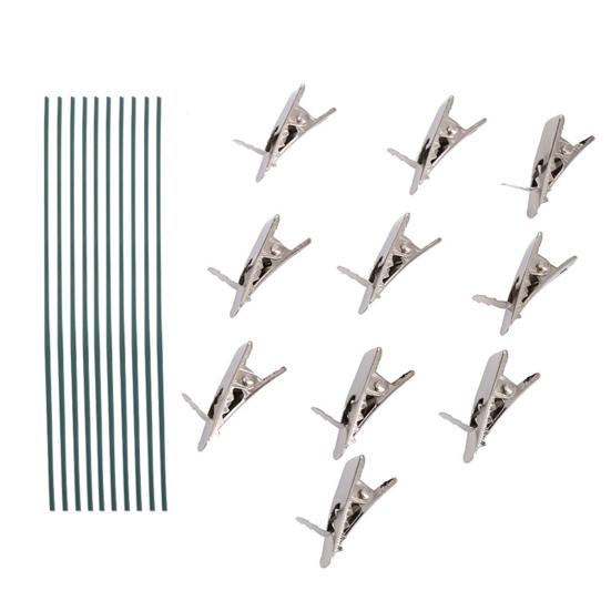 10 Pcs Christmas Metal Elastic Flower Spring Clips Mini Clips Stainless Lightweight Reusable No Deformation