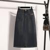 2025 Plus Size New Spring Denim Skirts Women A-Line Fashion Loose Blue Skirt High Waist Vintage 5XL