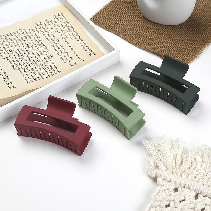 Корейская заколка для волос женская «Акула» высокого класса с матовым покрытием - Однотонная, Большого размера