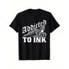 Европейские размеры Влюбленный в чернила Любитель тату Тату-мастер Футболка, Черная футболка с круглым вырезом, Красивый принт, Идеально подходит для занятий спортом и отдыха