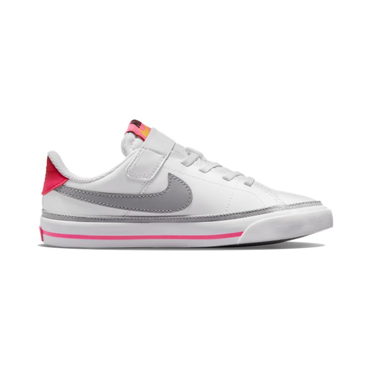 Nike Court Legacy PS Бело-Розовый Prime Light Smoke Grey Детские кроссовки Kumquat DA5381-111