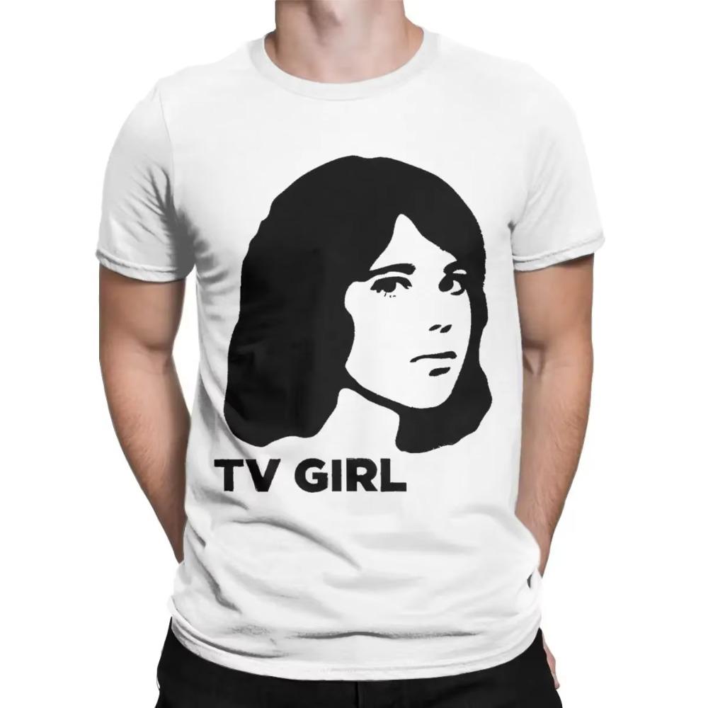 Мужская футболка Tv Girl Band Creative 100% хлопок футболки с коротким рукавом футболки с круглым вырезом одежда больших размеров
