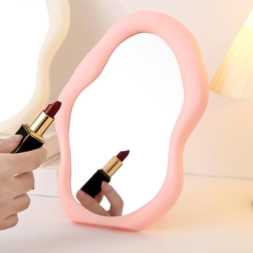 Wave Cute Vanity Stylish Makeup Interior Decor for Cute Makeup [Queen-b] Mirror, Mirror, Tabletop, Stand, Mirror, Girls, Desk, Cosmetics, Beauty,