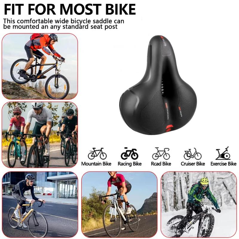 Reflective Hollow Bike Seat Comfortable and Breathable for Everyday Use