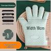 Heat-Resistant Silicone Oven Gloves: Anti-Scald, Non-Slip, Thickened for Baking and Steaming.