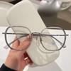 Fashion Polygon TR Glasses Frame Korean Wave Retro Art Wide-brimmed Powder Online Celebrity Anti-blue Glasses Frame.