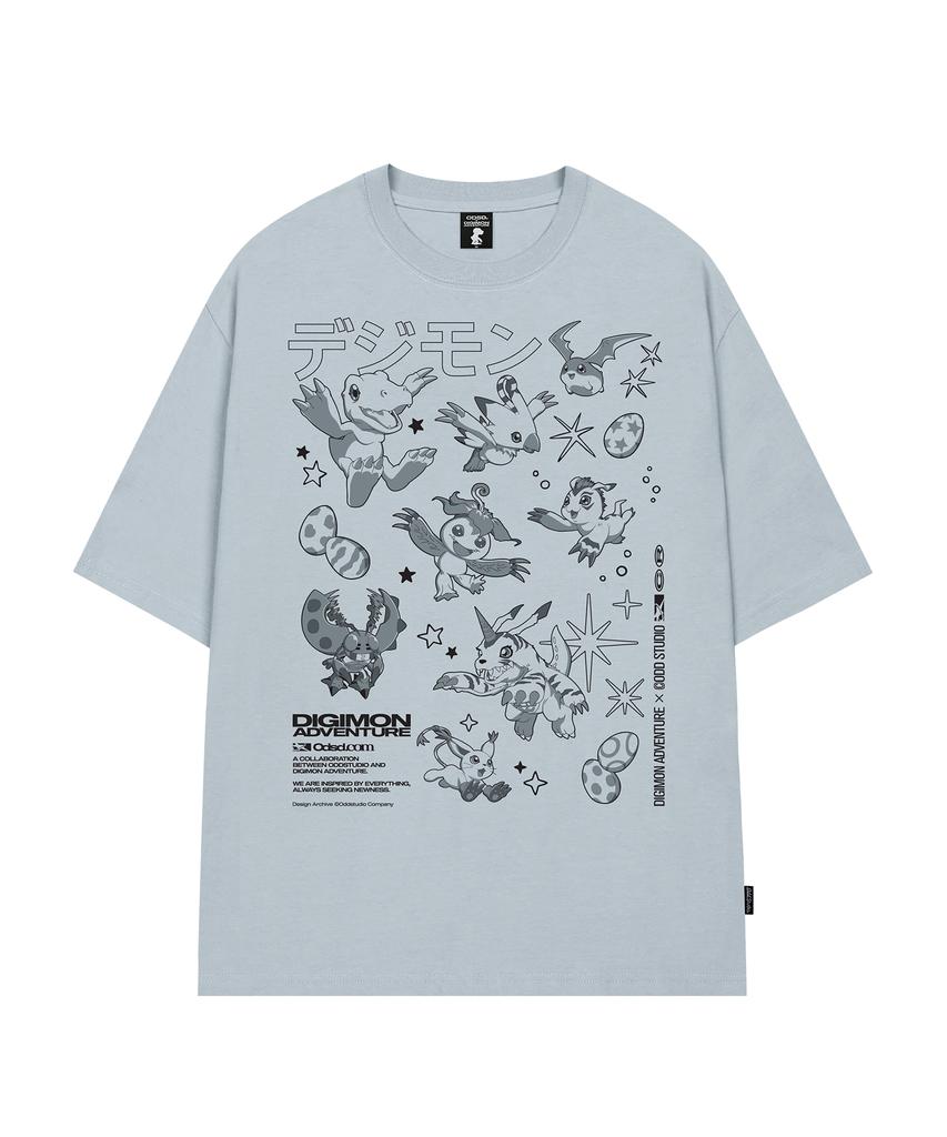 ODDSTUDIO [Digimon Adventure] Rookie Stage Digimon Overfit T-Shirt - 4 Colors