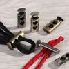 Sewing Apparel Shoelace Sportswear Lock Toggle Stopper Cord DIY Metal Clamp Double Hole Stoppers