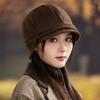 Осенне-зимние шляпы, женские ретро универсальные береты, большой обхват головы, чтобы подчеркнуть лицо, маленький головной убор, защита ушей и теплая шапка
