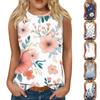 Женские повседневные туники, топы для ношения с леггинсами, летние рубашки без рукавов с принтами, майки, блузки