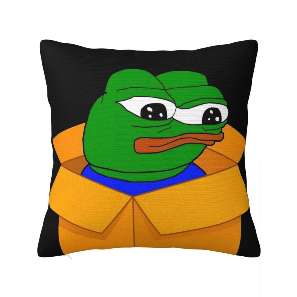 Fancy Pepes Frog Pillow Cover Polyester Pillow Case Cushion Cover Kawaii Design Pillowcases For Living Room Chair