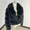New Autumn and Winter Environmentally Friendly Artificial Fur Jacket Women's Short Imitation Fox Fur European and American Women's Clothing