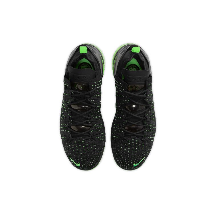 Nike Кроссовки унисекс LeBron 18 Dunkman черные электрик-зеленые CQ9283-005