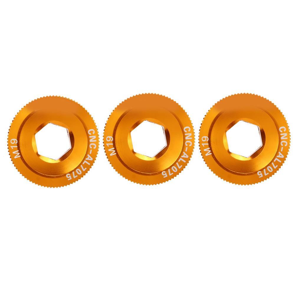3pcs M19 Crank Cover Screws Rustproof High Accuracy Aluminum Alloy Bike Crank Cover Screws for