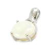 [I2605] - Artisan Silver Pendant 'Goddess Opal' Silver White (rhodium-plated) - 26x10 Mm
