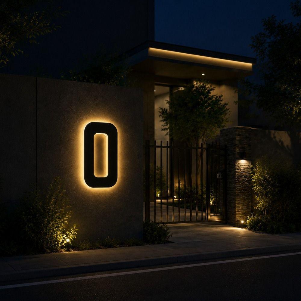 Highlighting LED House Number Plaque 11inch LED Address Numbers Signs  Porch