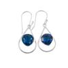 London Blue Topaz Gemstone 925 Sterling Silver Jewelry Handmade Earrings 1.50" EE-38-7
